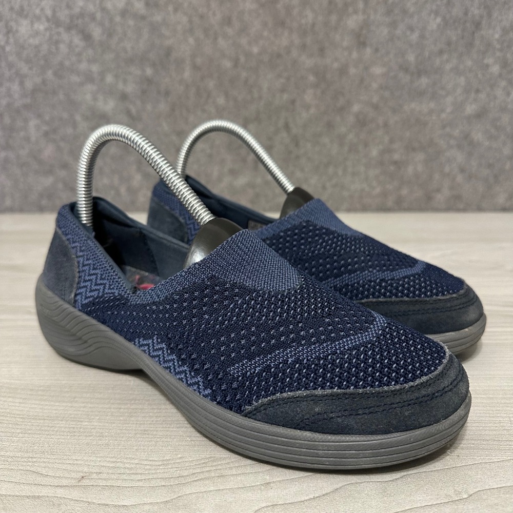 Skechers Arya Sweet Voice Shoes Womens 6.5 Navy Blue Slip On Relaxed Fit Comfort